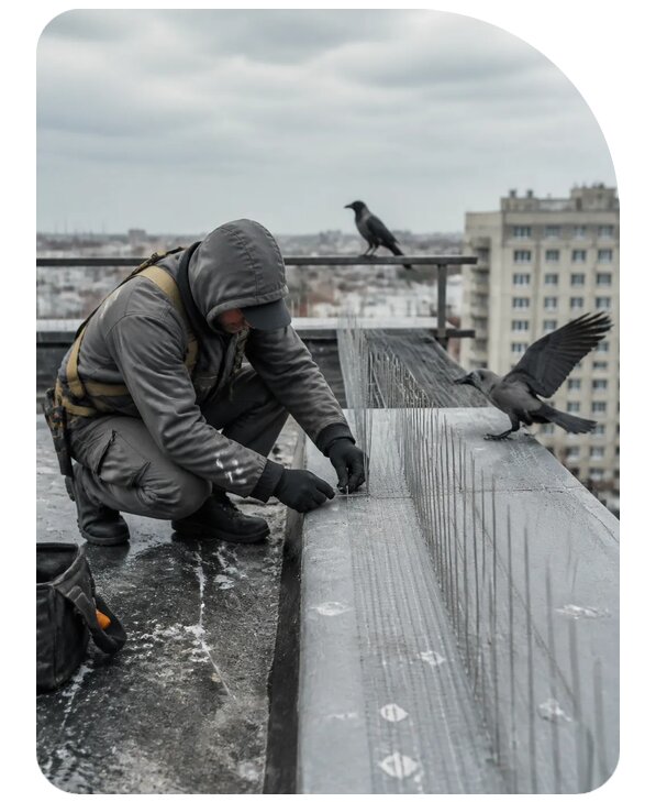 Защита от ворон под ключ в Югорске по цене от 5106 р. | Сенат-Югр
